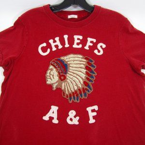 Abercrombie & Fitch T Shirt Men MED Native American Chief Muscle Fit Embroidered